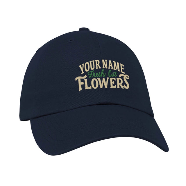 Fresh Cut Flowers - Adjustable Embroidered Hat