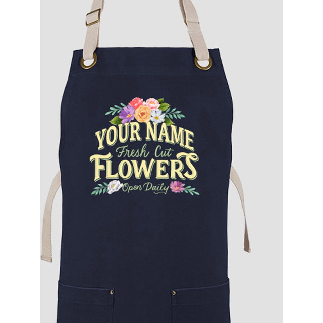 Fresh Cut Flowers - Adjustable Canvas Work Apron