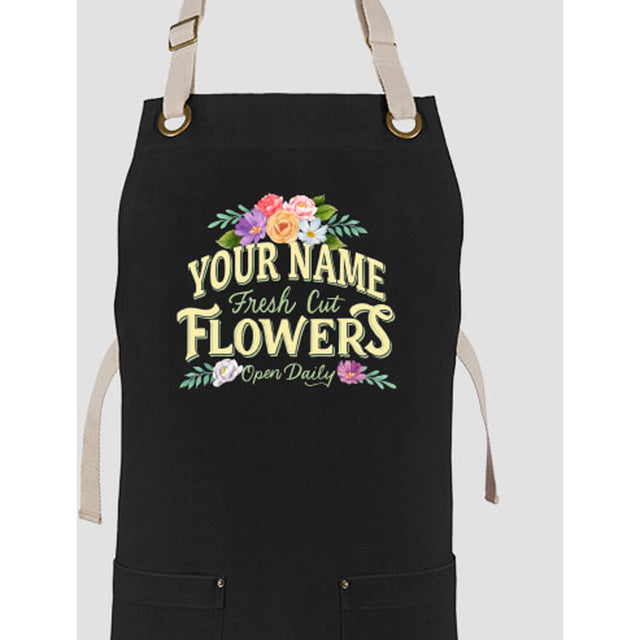 Fresh Cut Flowers - Adjustable Canvas Work Apron