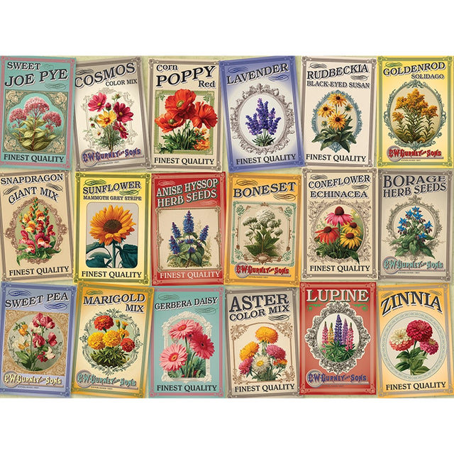 Seed Packet Collage 500-Piece Puzzle