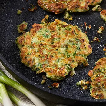 Garlicky Zucchini & Potato Fritters